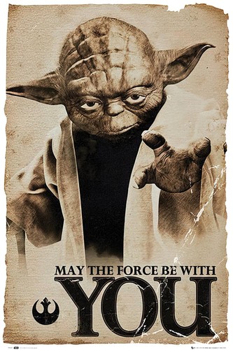Poster star wars yoda may - star, the