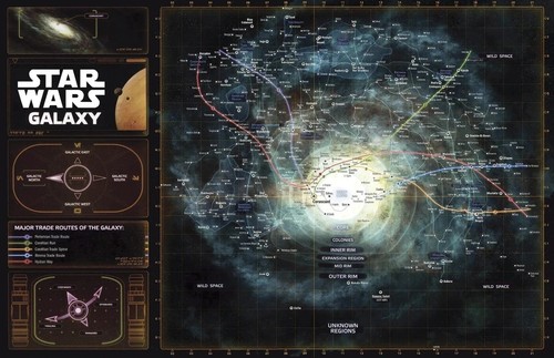 Illustrazione mappa galassia - mappa,