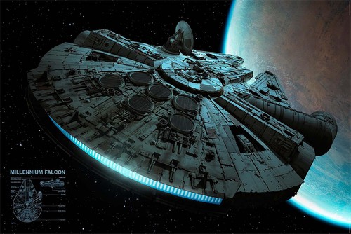 Poster star wars - star, millennium